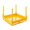 Stahlpalette für 4 x 200 L Fässer mit Atommüll, 1230 x 1230 x 1000 mm