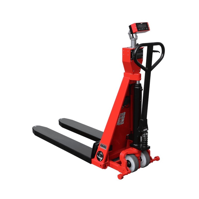 RAVAS Ergo Scissor Lift Scherenhubwagen mit Waage, Tragkraft 1'000 kg, Anzeigeschritt 0,5 - 1 kg, manuell / elektrisch