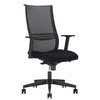 Chaise de bureau Nowy Styl Altum avec dossier en résille, mécanisme synchrone et accoudoirs, noir