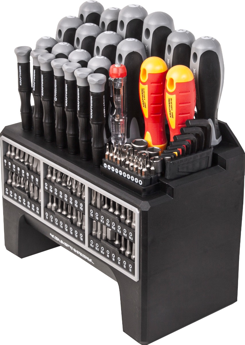 KRAFTWERK Schraubendreher- und Bit-Set, 114-teilig, komplett-Werkzeugset