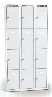 Spind mit 12 Abteilen