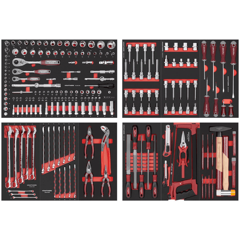 KRAFTWERK PRO LINE Werkstattwagen PT800 7 Schubladen, inkl. Werkzeug, 238-teilig, BxTxH 800 x 479 x 1000 mm
