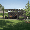 PLUS Pergola Arcade aus Holz, Schwarz RAL 9005, Modell 6, BxTxH 4860 x 2570 x 2170 mm