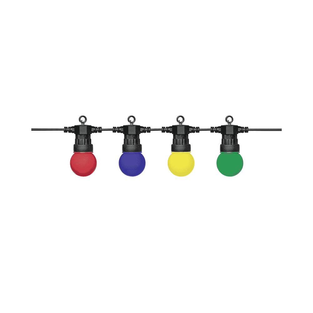 Steffen GardenLine LED Party-Lichterkette, mit Leuchtmittel - farbig, 10.5 m, 10 x 0.3 W, IP55
