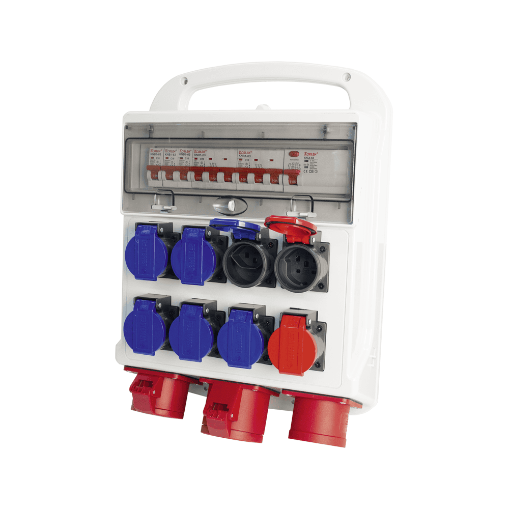 Steffen Distributeur de courant de chantier 32 A, 10 prises de courant, IP44 / IP55