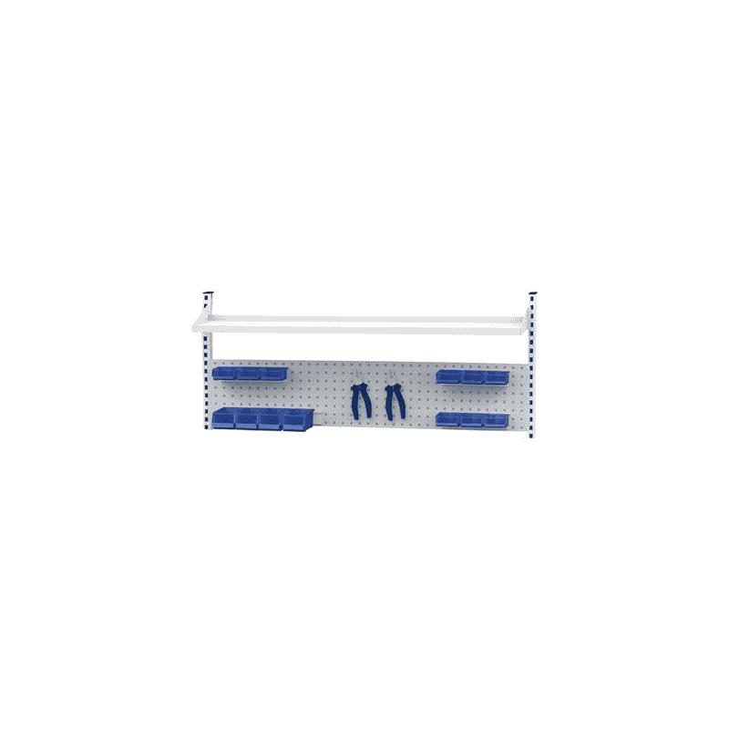 Bedrunka+Hirth Multi-Wand-Aufbau, 1 Lochwand und 1 Fachboden, BxH 1500 x 859 mm