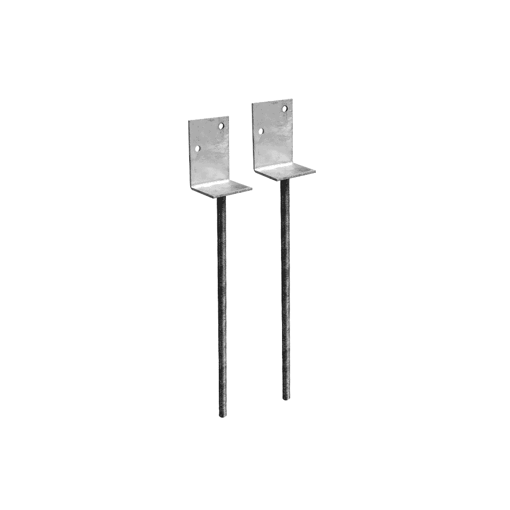 PLUS Pied pour limons d'escalier en bois, lot de 2, galvanisé à chaud