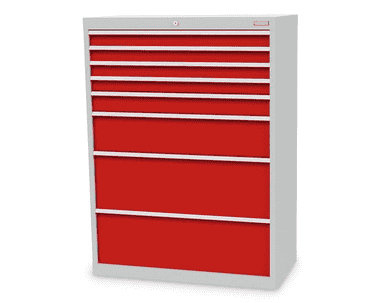 Bedrunka+Hirth Schubladenschrank für Profis, Tiefe 500, R 36-16, Schubladenanzahl 8