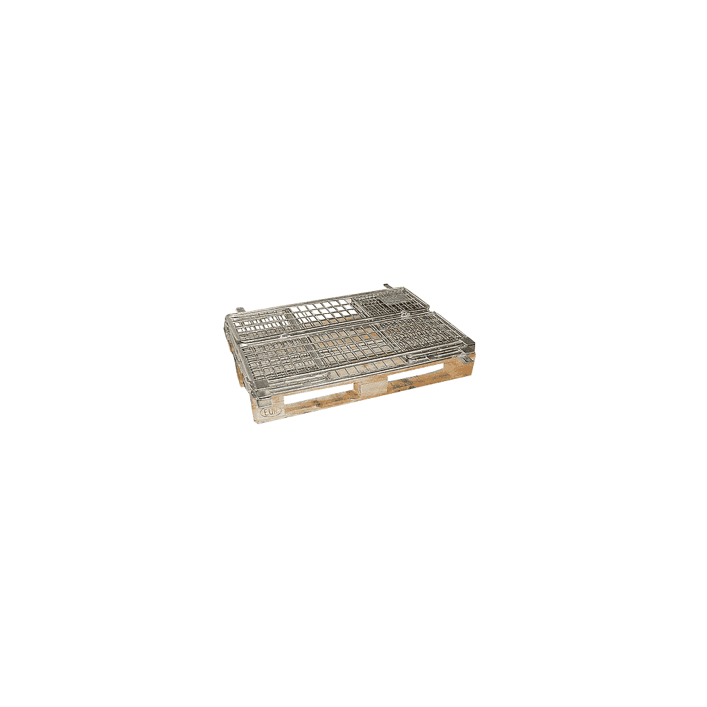 Gitteraufsatzrahmen AG1000 verzinkt mit abklappbarem Seitenteil, LxBxH 1200 × 800 × 800 mm
