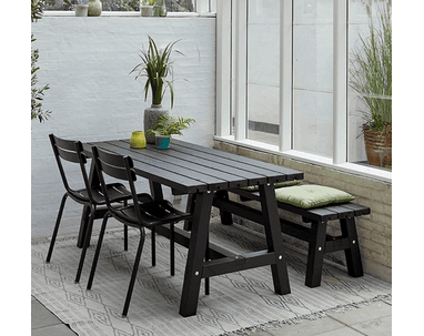 Banc en planches Country, diverses couleurs, 1770 x 370 x 460 mm