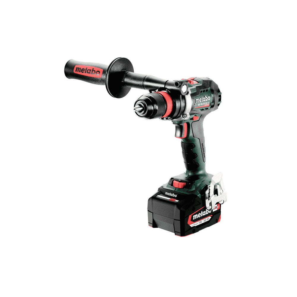 Metabo Perceuse-visseuse à batterie BS 18 LTX BL Q I, avec 2x batteries Li-Power (18 V / 5.2 Ah), chargeur ASC 55 et metaBOX 145 L