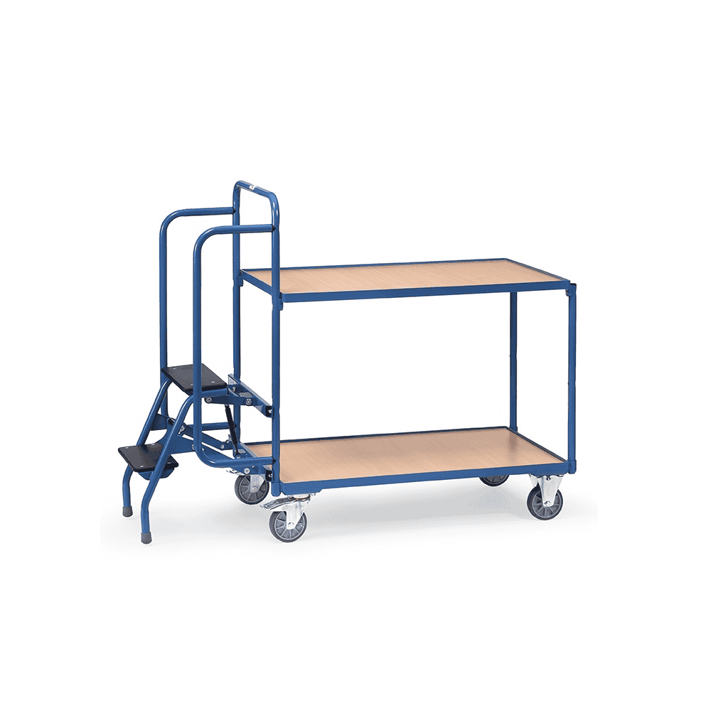 Fetra Kommissionierwagen klein mit 2 oder 3 Ladeflächen, Tragkraft 250 kg, 1322 x 611 x 1155 mm
