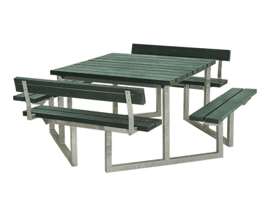 Twist Kombi-Gartenmöbel komplett, ReTex, grün, diverse Ausführungen, 1180 x 1180 x 730 / 450 mm