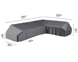 Platinum AeroCover Housse de protection Lounge en L à droite, LxLxPxH 3250 x 2550 x 900 x 700 mm