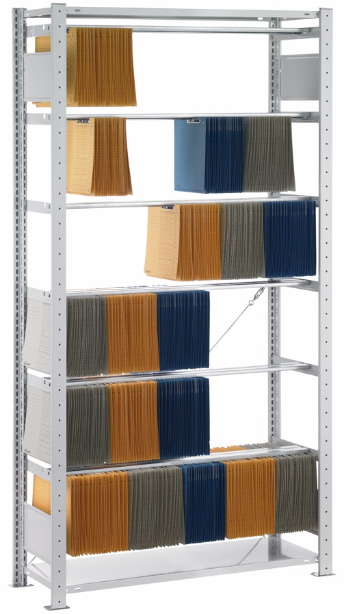 Schulte STANDARD Rayonnage pour dossiers suspendus à emboîter Elba/Leitz, utilisable d'un côté, en divers modèles