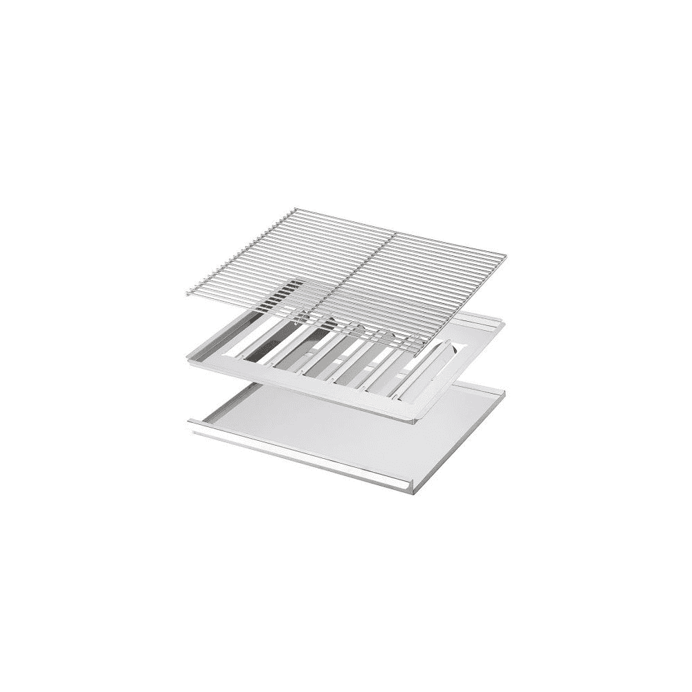 RASCAL Profi-Gasgrill, 10 kW Edelstahlgrill mit Rost und 3 Brennern für Gastronomie und Events