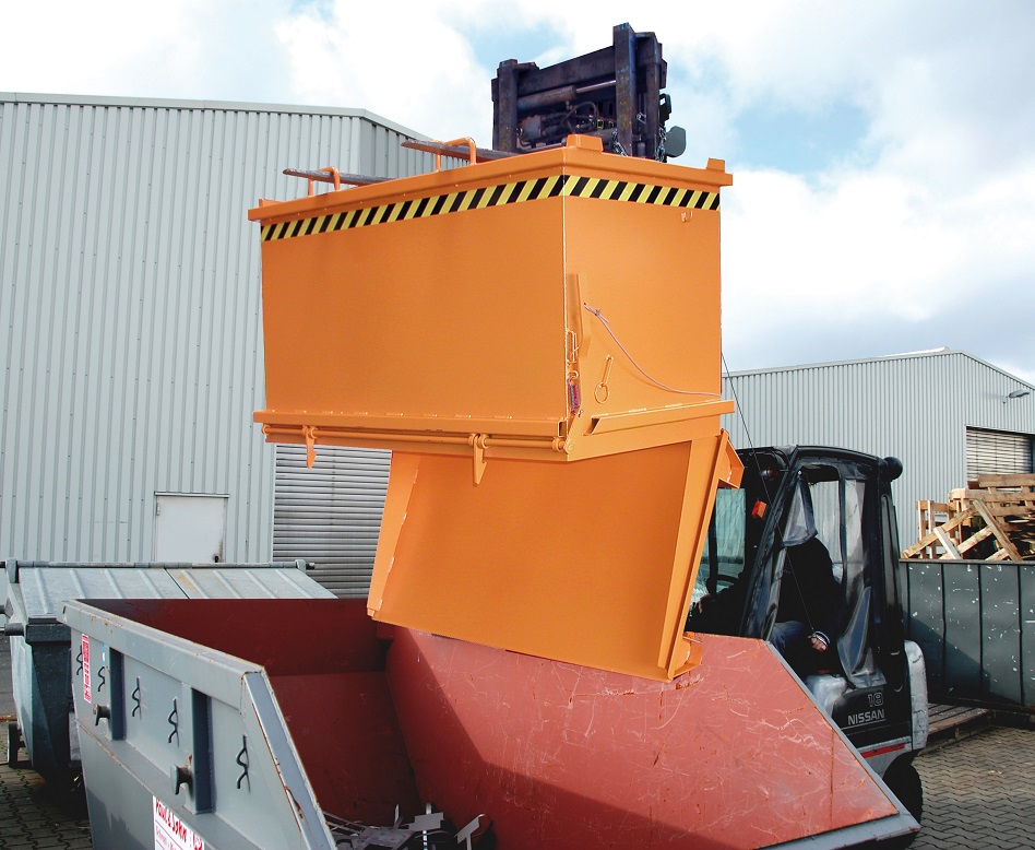 Bennes à fond ouvrant, Type SB, Capacité 0.50 - 2.00 m³, charge adm. jusqu'à 2000 kg
