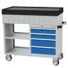 Bedrunka+Hirth Mobiler Werkstattwagen mit Teleskop-Abrollrand und Stauraum, R 18-16, Schubladenanzahl 4, BxTxH 1060 x 500 x 1010 mm