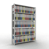 Schulte Büro- und Archivregale Stecksystem MULTIplus85, einseitig nutzbar