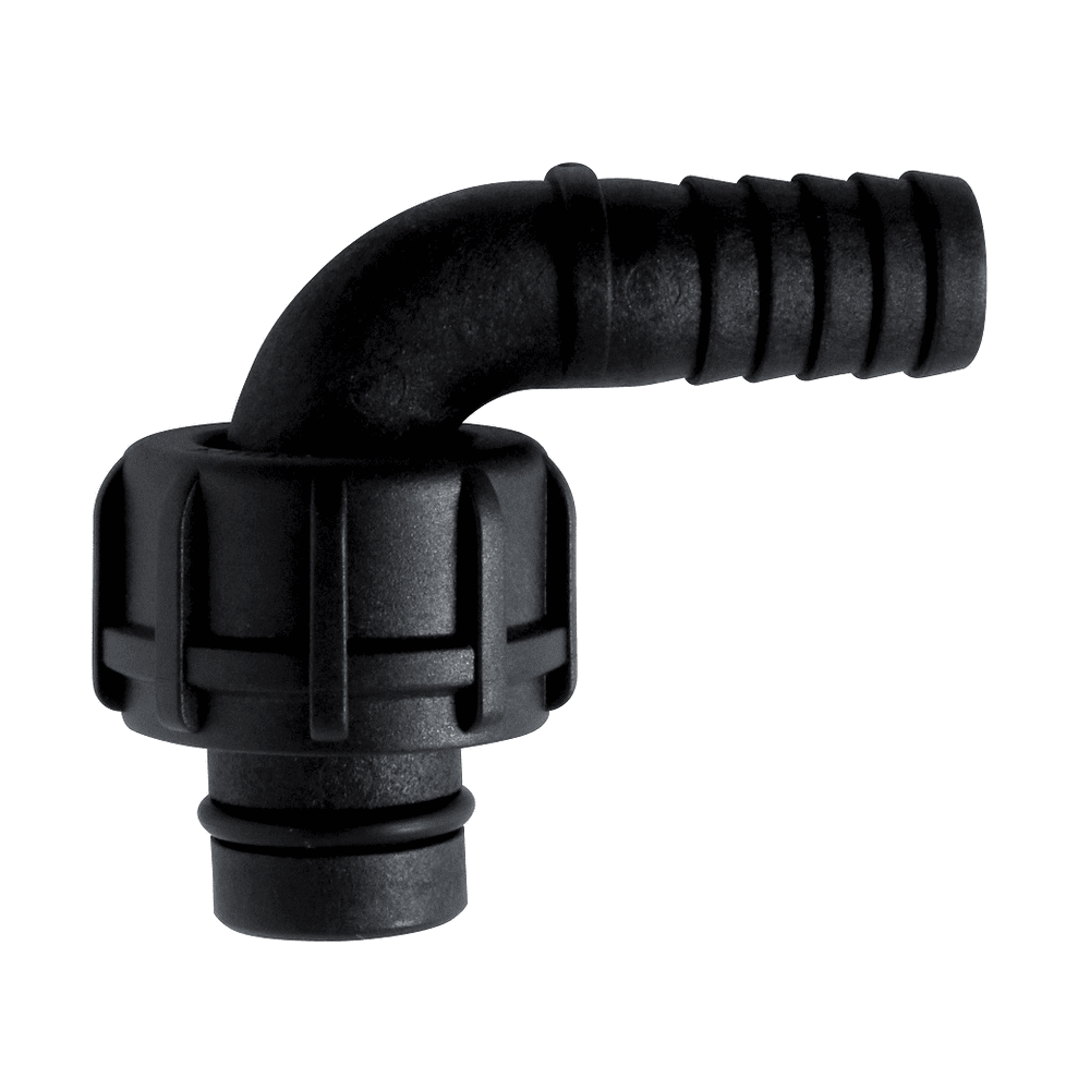 Coude 90° pour compteur digital pour AdBlue® avec raccord coudé, cannelé DN 19