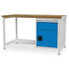 Bedrunka+Hirth Kastenwerkbank, R 18-24, 1 Schublade und Flügeltüre, BxT 1500 x 750 mm