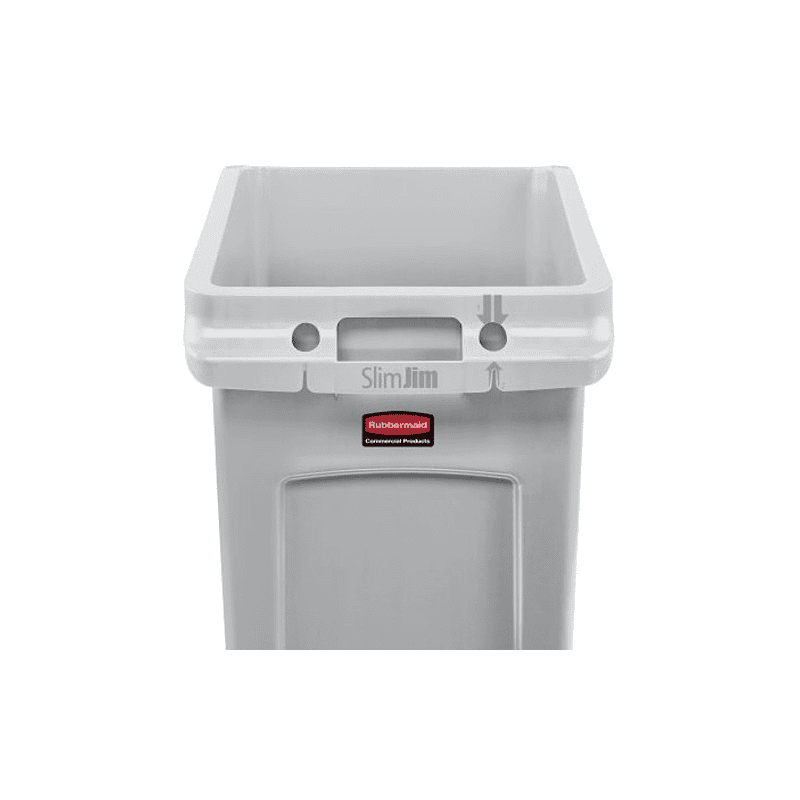 Poubelle Slim Jim sous le comptoir, gris, capacité 87 litres, 560 x 400 x 762 mm