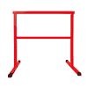 Tréteau de travail SIMPLEX rouge, capacité de charge 200 kg