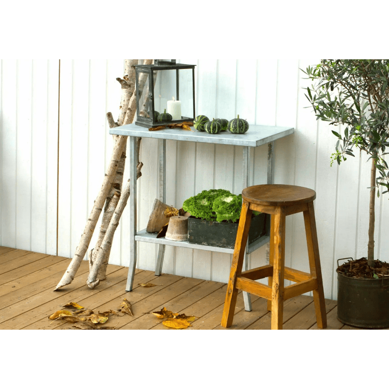 PLUS Table de jardinage en acier galvanisé à chaud, L x L x H 750 x 450 x 800 mm