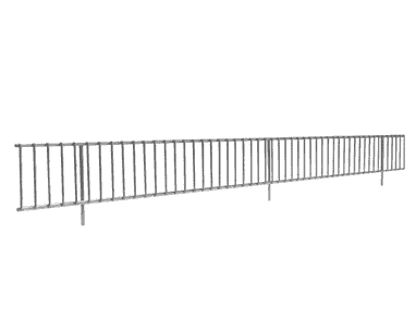 Schulte Barre de déversement en fil métallique pour tablettes MULTIplus, zingué brillant, en divers modèles