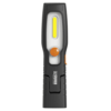Steffen LED Akku-Handleuchte 2.5 W, 250 + 70 lm, 5700 K, 180° drehbar, IP20, schwarz/orange