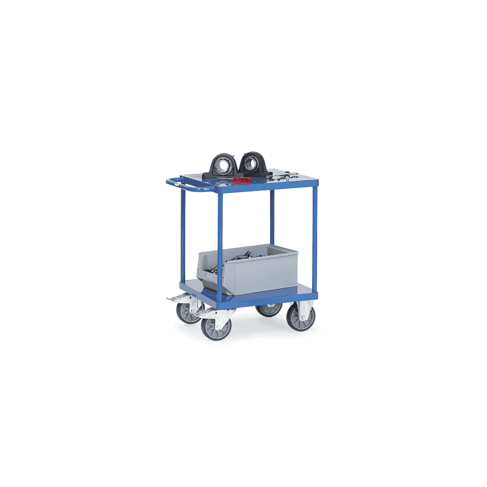 Fetra Tischwagen mit Stahlblech-Plattformen, Gesamttragkraft 500 kg, 737 x 609 x 860 mm