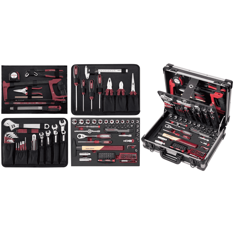 KRAFTWERK coffret à outils professionnel en aluminium, PRO LINE, outils inclus, 151 pièces