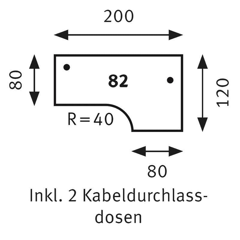 Eckschreibtisch Basel mit Memory-Schalter, elektrisch höhenverstellbar, in diversen Ausführungen