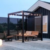 PLUS Pergola Daylife aus Holz, Schwarz RAL 9005, Modell 5, BxTxH 1980 x 1980 x 2180 mm