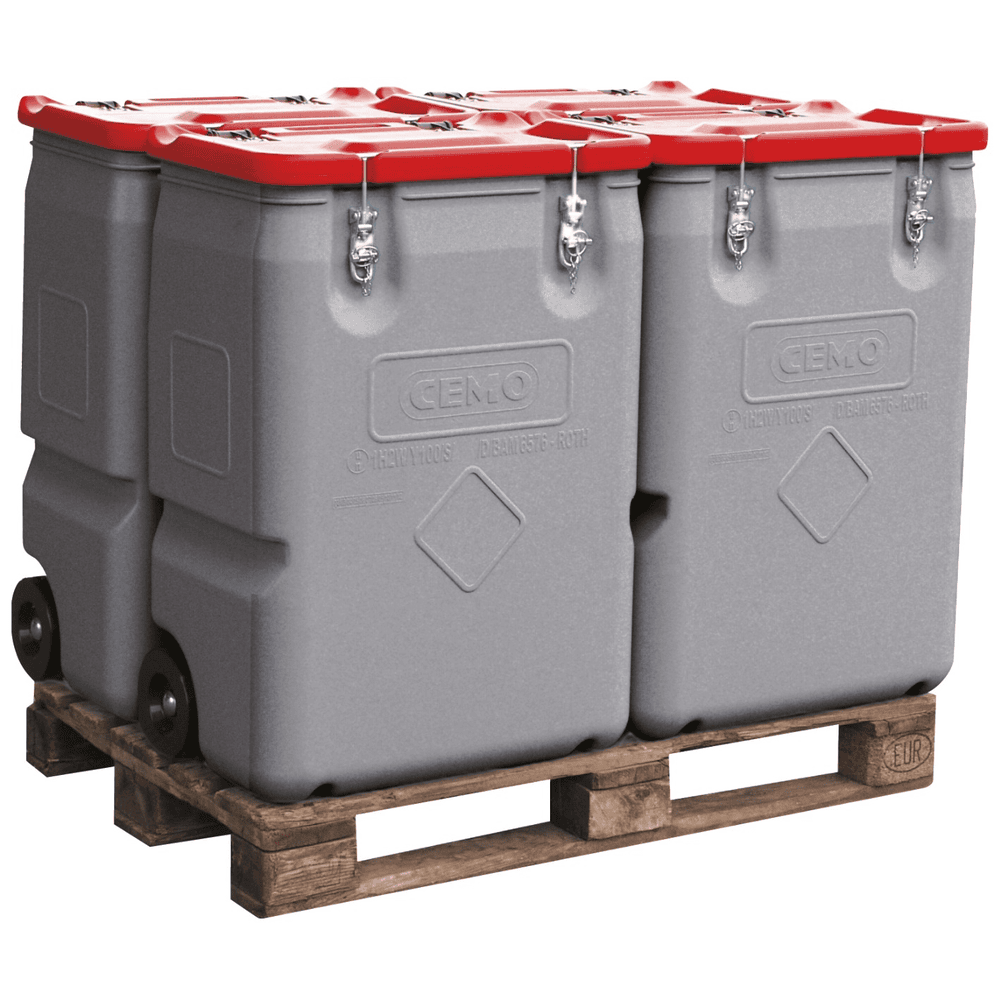 Mobil-Box mit 170/250 l, in verschiedenen Deckelfarben