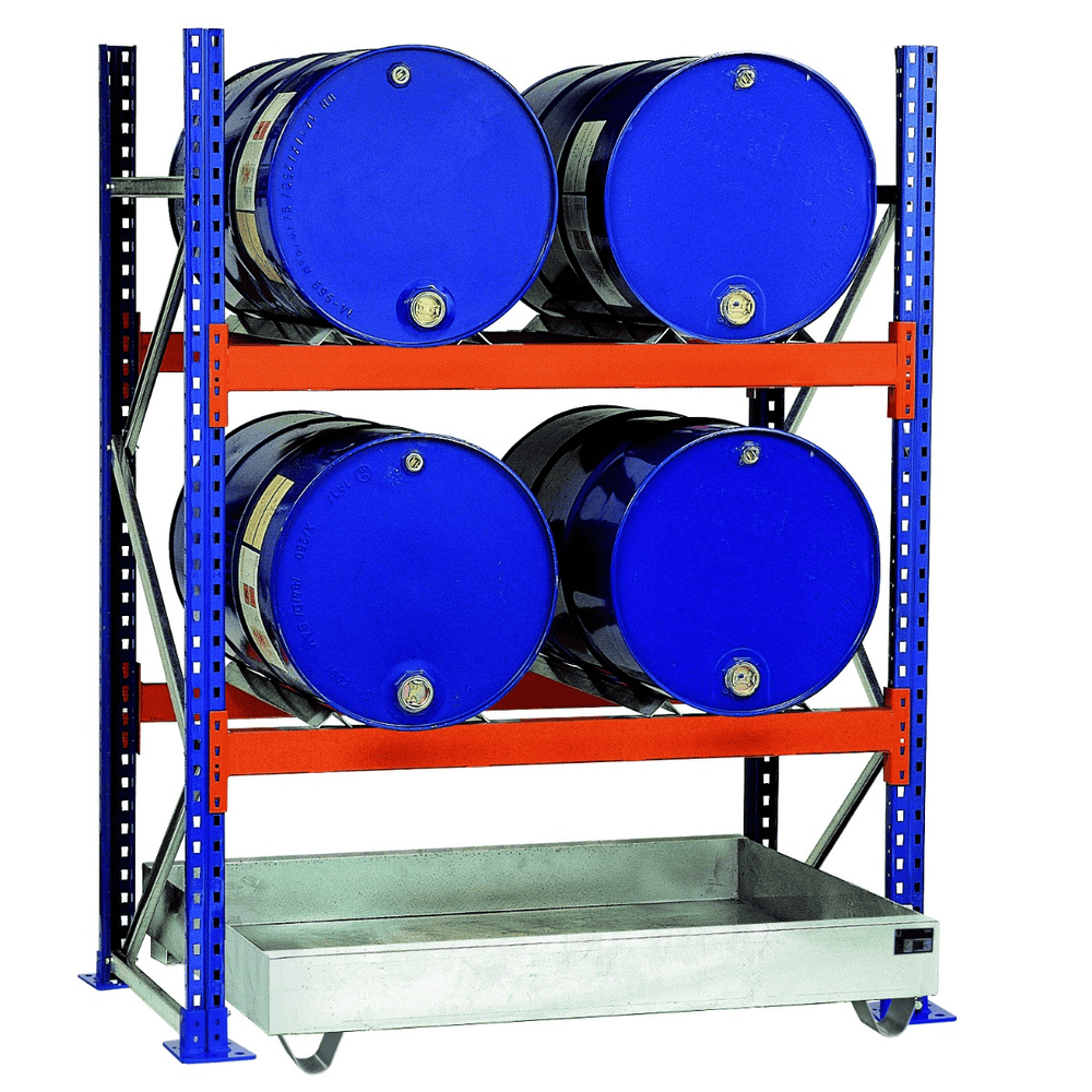 Schulte Rayonnage pour fûts écologiques pour fûts de 60 et 200 litres couchés, sans caillebotis