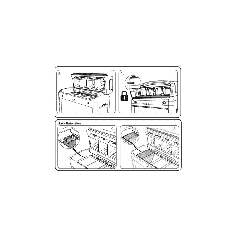 Poubelle Système de tri des déchets en plastique, 956 x 430 x 1074 mm