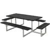 PLUS Basic Ensemble de mobilier de jardin RePlast, noir, disponible en plusieurs modèles