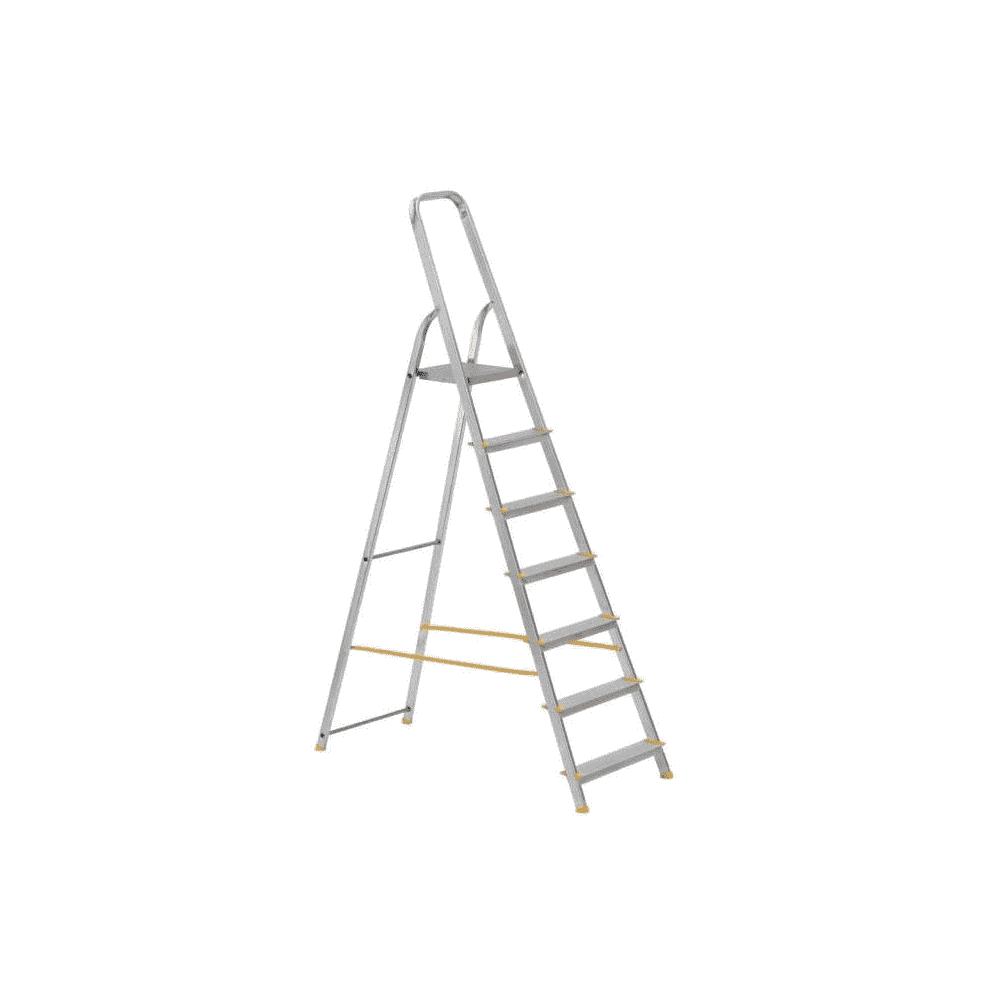 Escabeau ménager avec plate-forme, 7 marches