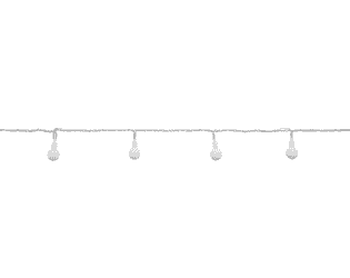 Steffen GardenLine LED Lichterkette warmweiss 25 m, 200 LED, 6W, 2700K, IP55