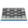 Metalleinteilung Set 20-teilig, R 36-24, Schubladennutzmass 900 x 600 mm, in 5 Blendenhöhen