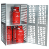 Gasflaschenschrank GFD-L aus verzinktem Stahlblech, gelocht, in 2 Grössen