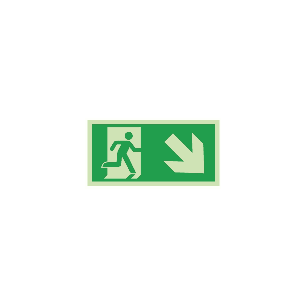 Rettungszeichen Notausgang / Rettungsweg, Selbstklebefolie, 300 x 150 mm,  in diversen Ausführungen