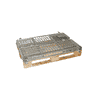 Gitteraufsatzrahmen AG1000 verzinkt mit abklappbarem Seitenteil, LxBxH 1200 × 800 × 800 mm
