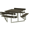 PLUS Ensemble de mobilier de jardin Twist RePlast, noir, disponible en plusieurs modèles