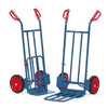 Fetra Paketkarre mit grosser Stahlrohr-Klappschaufel, Höhe 1150 mm, 250 kg Tragkraft