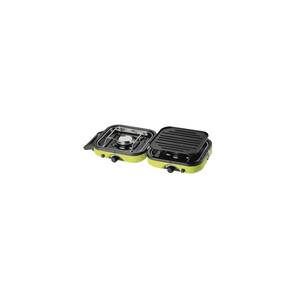 Kartuschenkocher DUAL COMPACT für Outdoor und Camping, 2 Brenner,  klappbar & tragbar