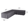Platinum AeroCover Housse de protection Lounge en forme de L, à droite, angle de 90°, LxLxLxH 3550 x 2750 x 1000 x 700 mm