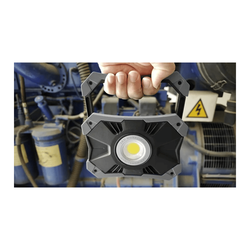Steffen LED Akku-Arbeitsstrahler 25 W, 3'000 lm, 6500 K, 3-stufig dimmbar, IP54, schwarz/grau