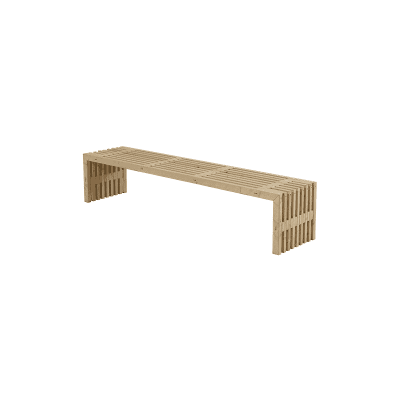 Banc rustique, deux couleurs, deux longueurs, avec ou sans étagère
